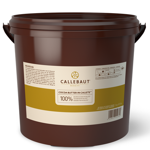 Manteca de cacao Callebaut en gotas balde 3 kg — Agro Gourmet