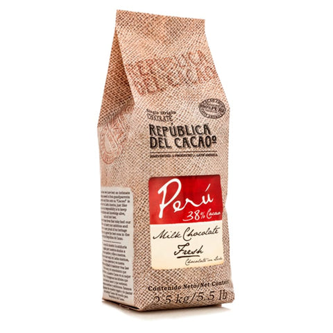 República del Cacao Chocolate con leche Perú 38% Agro Gourmet Chile