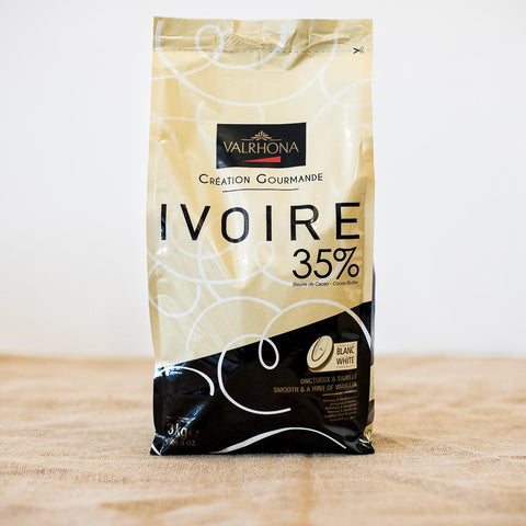 Valrhona Ivoire 35% chocolate blanco - 3kg.