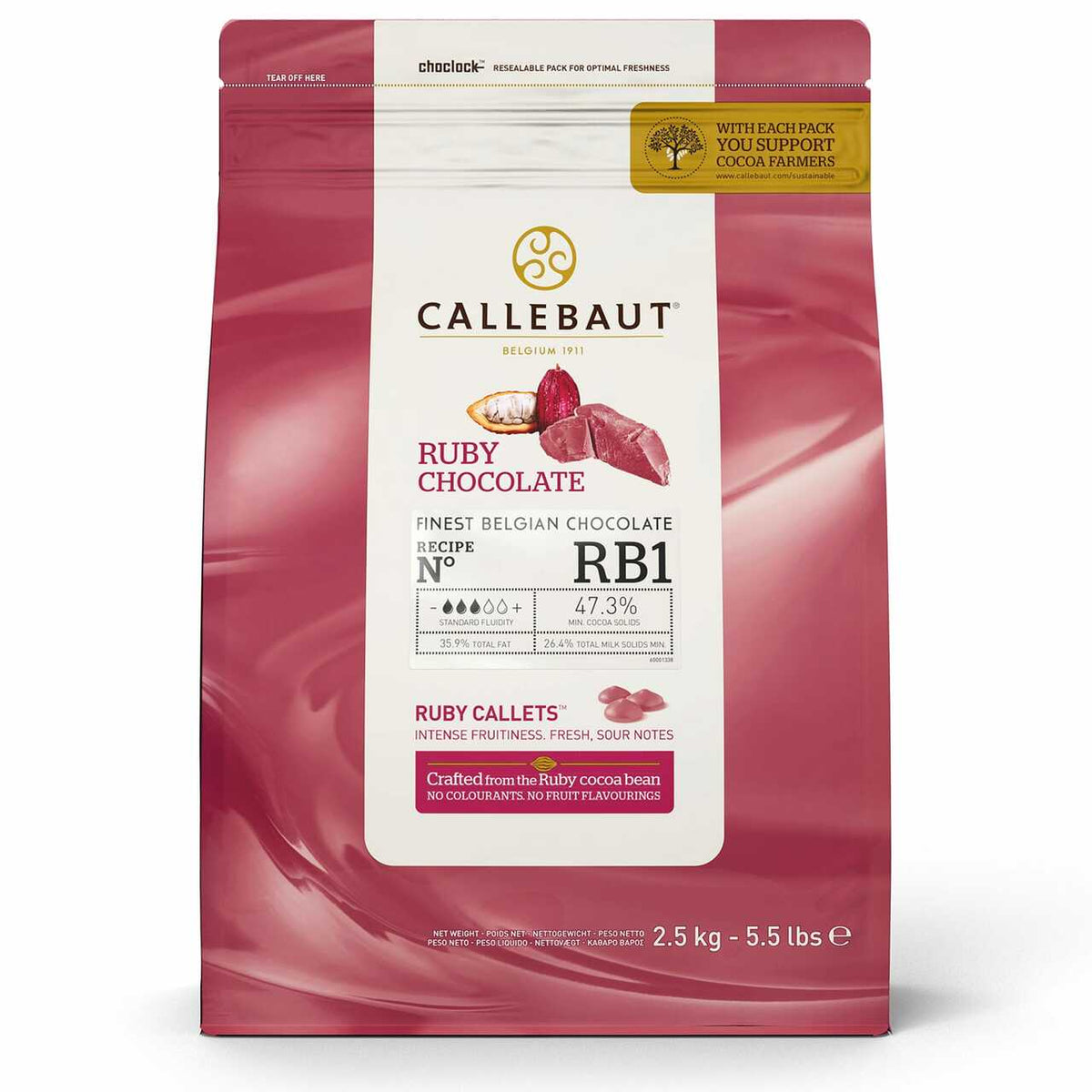 Callebaut Chocolate Rubí RB1 - 2.5Kg